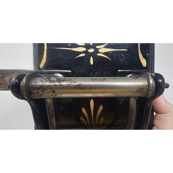 Antique 2 Hole Paper Punch Puncher Iron Victorian Circa Late 1800s Heavy Working - Picture 4 of 10